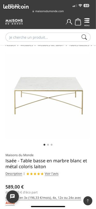 Table basse marbre (image 1)