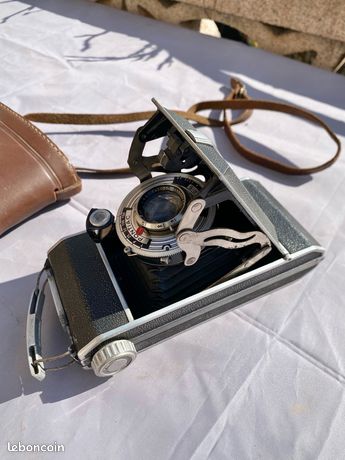 Appareil photo Vintage 1900 à soufflet Pontiac Paris avec étui