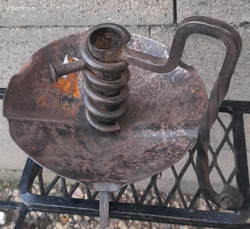 Bougeoir rat de cave fait main - Le Brocanteur nomade
