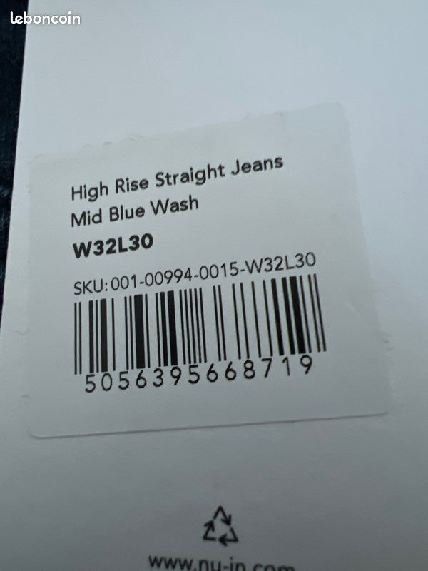 Jean straight taille haute (image 4)