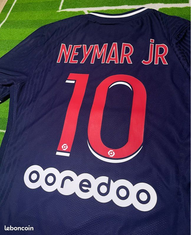 Maillot PSG 2020-2021 – MBAPPÉ Neymar – Stock Pro, Blanc, Taille L