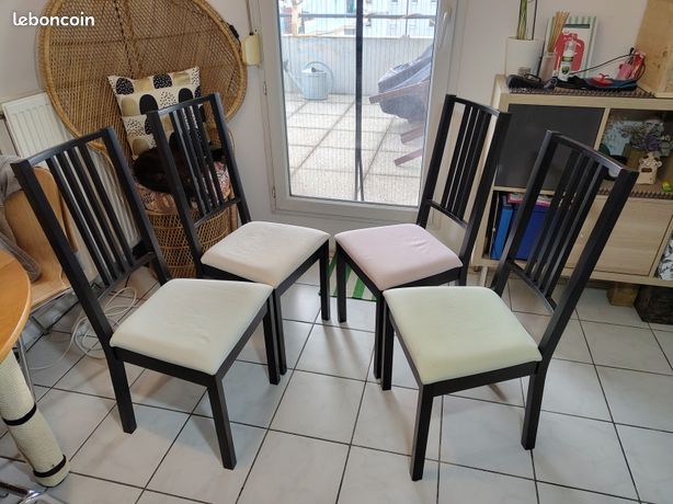 chaises Ikea Börje assorties brun noir Ameublement