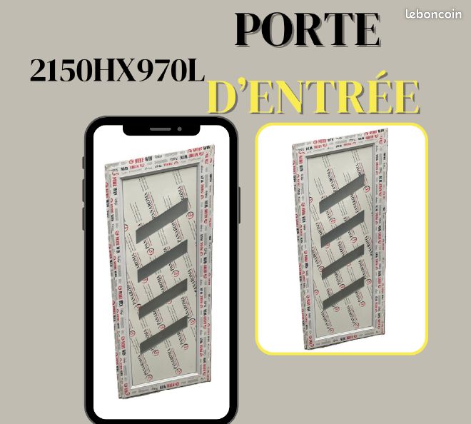 Porte d’entrée PVC résistante avec panneaux isolants (image 1)