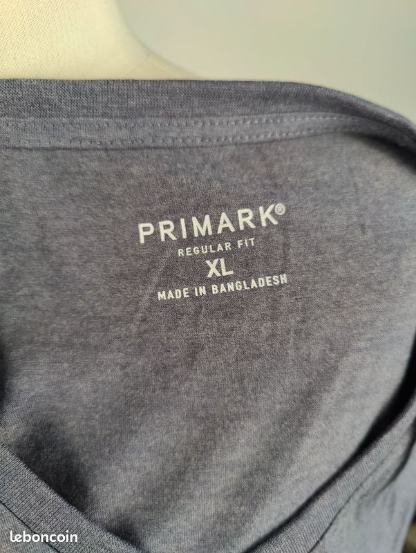 T-shirt Primark – bleu gris - neuf - Taille XL (image 4)