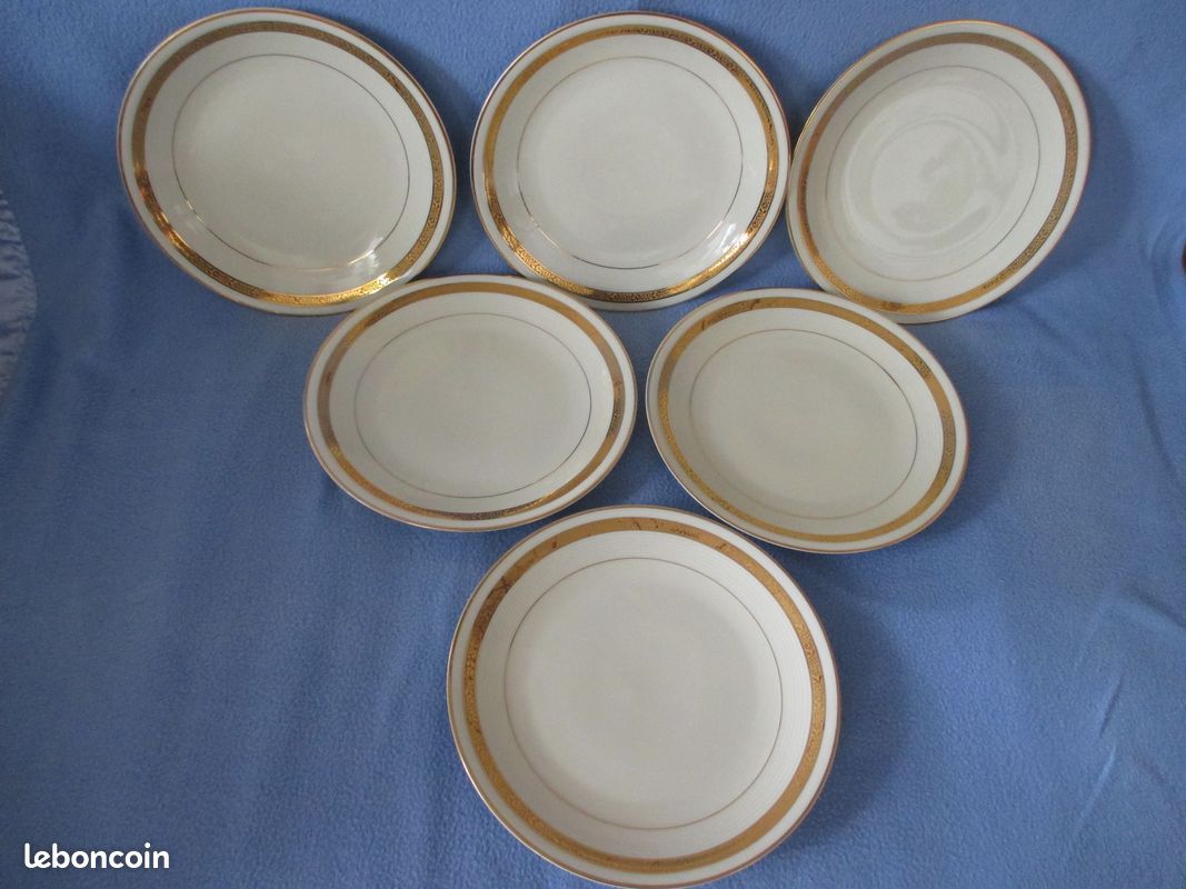 6 assiettes à dessert porcelaine de Limoges Charles Ahrenfeldt (image 1)