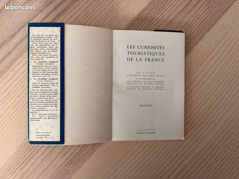 Les curiosités Touristiques de la France département de La Manche 1952 (image 2)