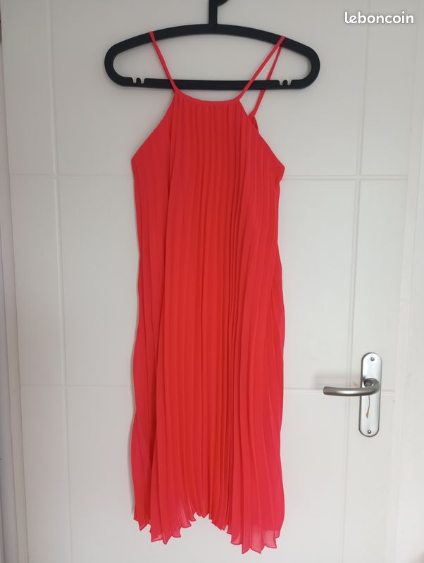 Robe plissée d'été, rose fuchsia - Molly Bracken – Taille 40 (image 9)