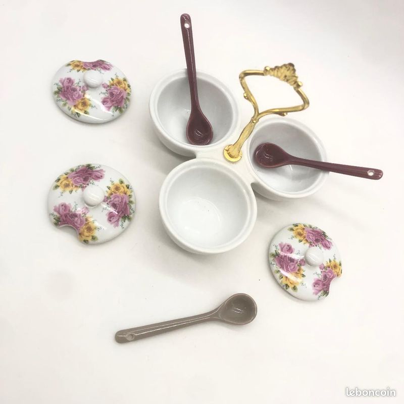 Serviteur 2 Étages en Céramique "Vercer" 25cm Blanc