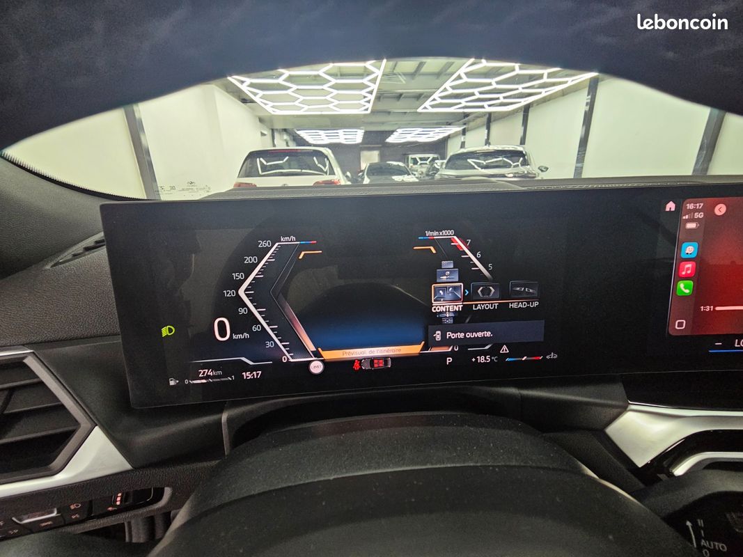 BMW 420i cabriolet M Sport / feux laser / ecrans full curvate display / siege chauffant / chauffage de nuque / régulateur auto adaptatif / feux auto / essuie-glace auto / volant chauffant / hayon ... (image 26)