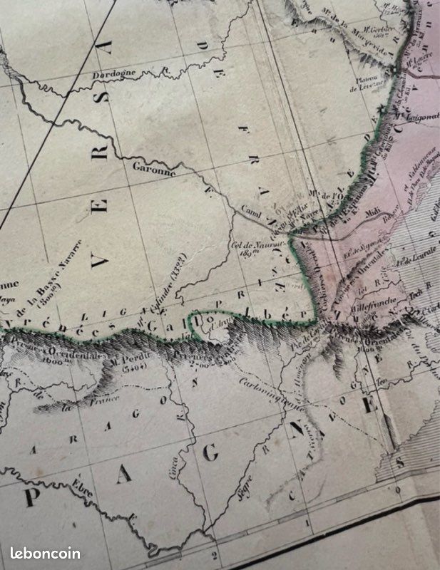 Bassins versants de la France - Carte ancienne 1854 (image 5)