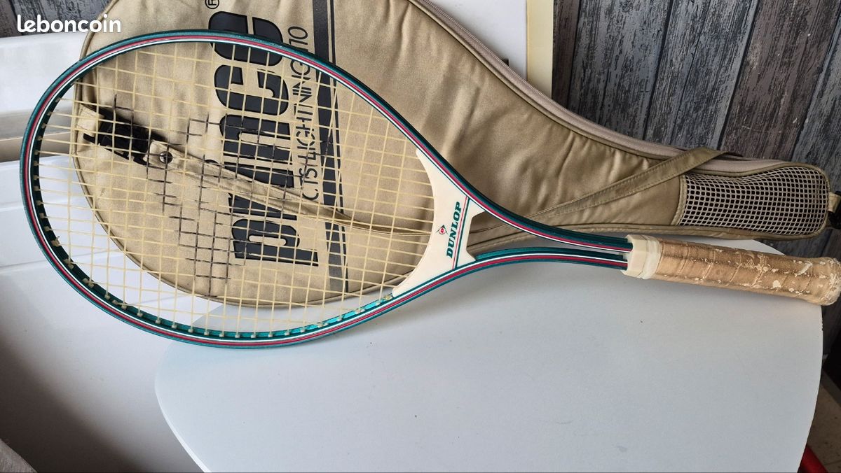 Raquette De Tennis Dunlop 600g D’occasion – Grip 4 1/2”, Manche Fin