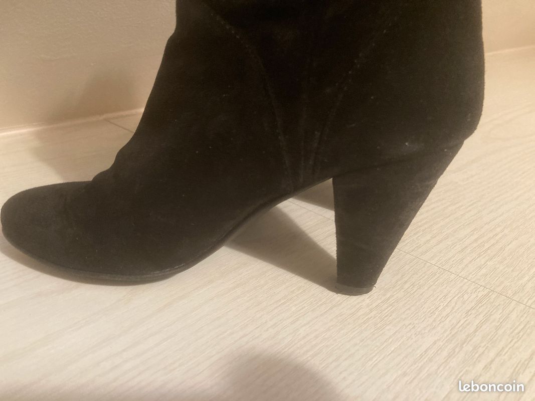 Bottes femme daims noir T:36 Minelli (image 5)