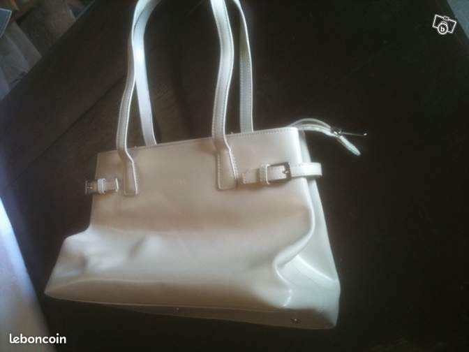 Sac a main cuir couleur ivoire (image 2)