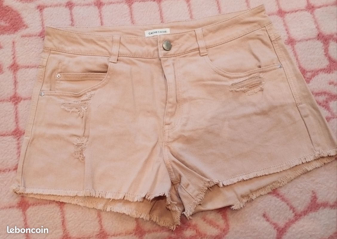 Short en jean vieux rose Vêtements