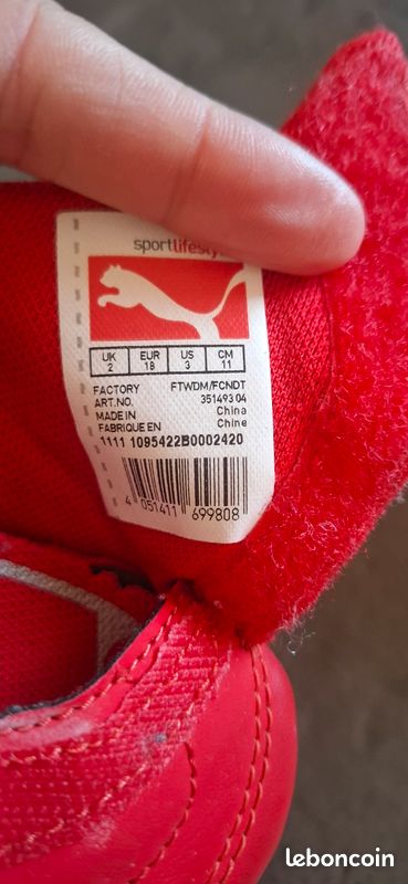 Baskets. Taille 18. Marque Puma
5 (image 12)