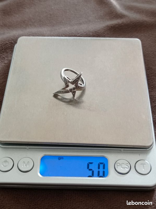 Bague Thierry Mugler Par Arthus Bertrand - Constellation En Argent 925 Et Pierre De Lune, Taille 54