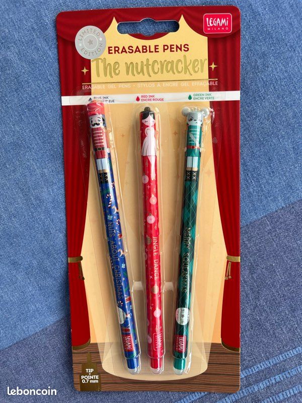 Set De 3 Stylos à Encre Gel Effaçable - Erasable Pen - NOËL (LEGAMI) – Funso Shop