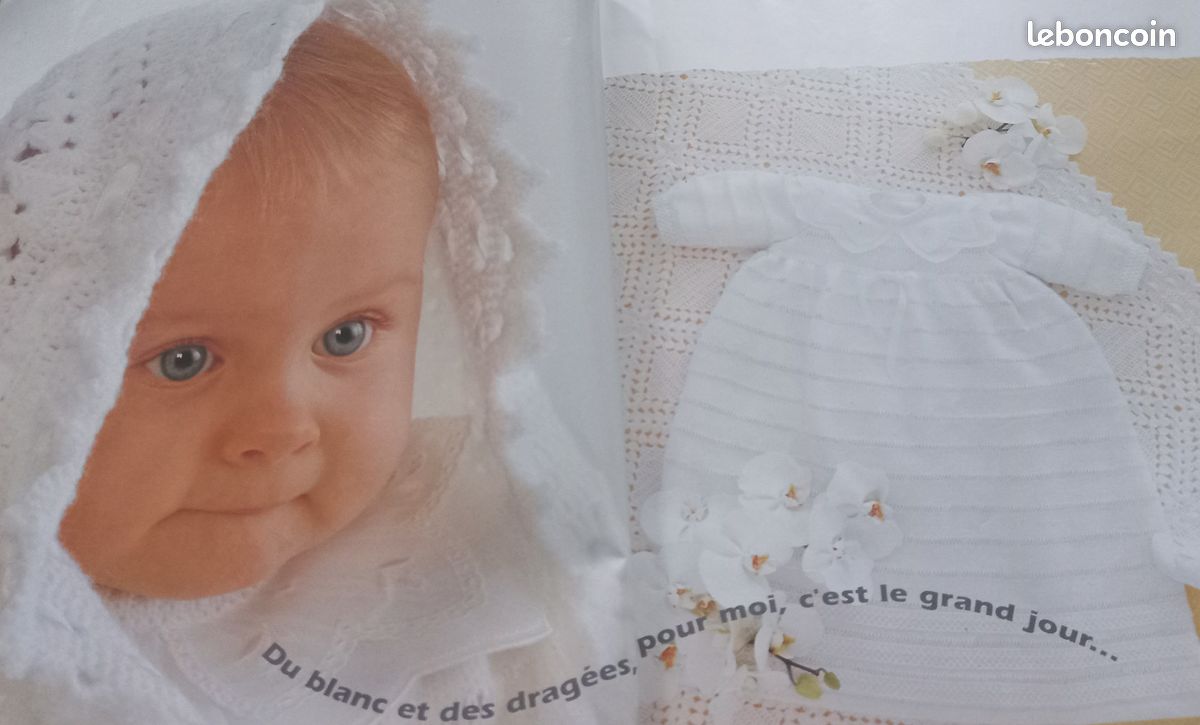 CATALOGUE TRICOT PHILDAR n°246 BEBE LAYETTE PRINTEMPS ETE 1994 (image 2)
