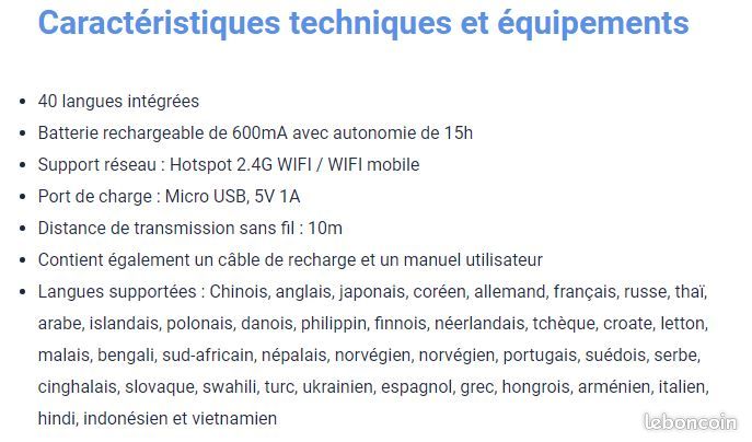 Traducteur multilangue ENENCE (image 1)