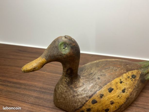 Leurre De Canard En Bois Antique Et Vintage - Décoration Ou Collection