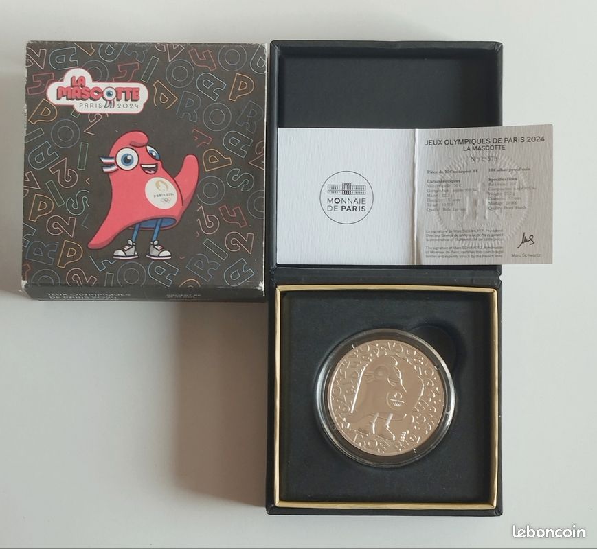 2 EURO FRANCE 2024 - Jeux Olympiques de Paris 2024 - BE PROOF COLORED