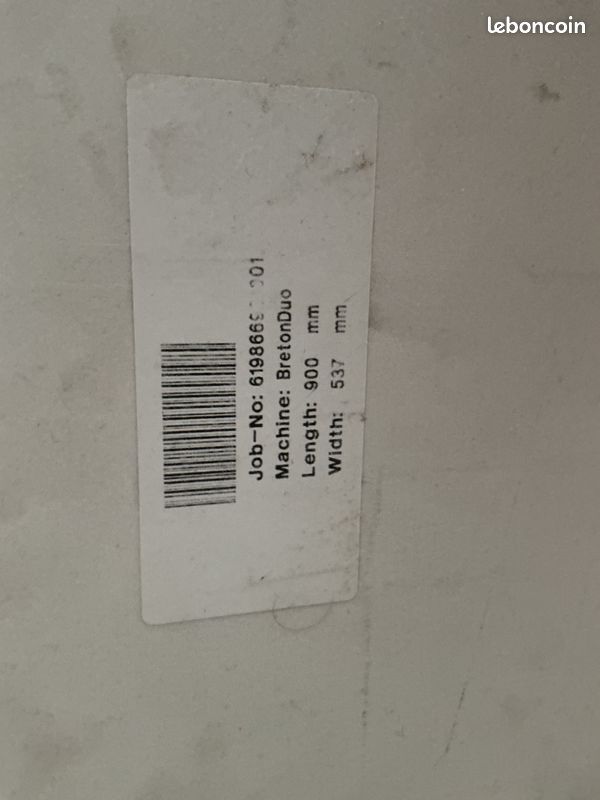 Plaque en quartz massif 90 × 53,7 cm – Épaisseur 12 mm – Sans découpe (image 2)