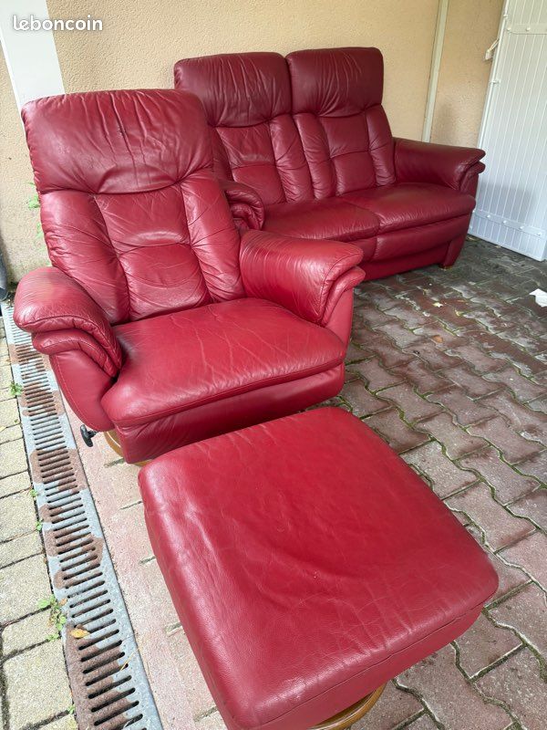 Canapé, Fauteuil relax, repose pieds (image 2)