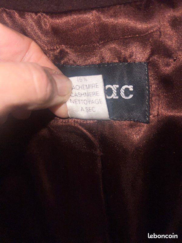 Manteau vintage premium marron laine cachemire angora (image 4)