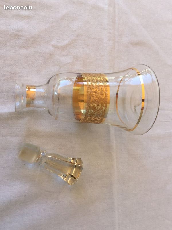 Carafe vintage dorée à l’or fin (image 5)