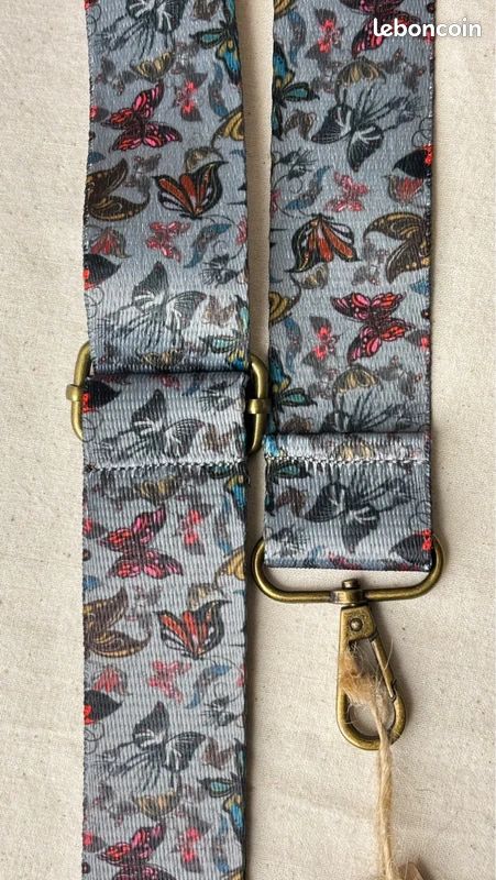 Bandoulière de sac à motifs ajustable - 38mm - Papillon - Bronze (image 4)