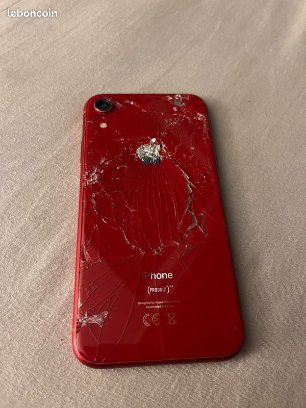 Broken Iphone 11 Red Back Glass Broken Screen Iphone Xr Back