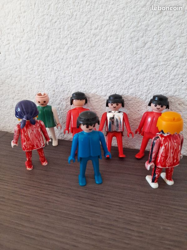 Lot playmobil vintage rare collection rouge jeu jouet cadeau noel anniversaire enfant (image 1)