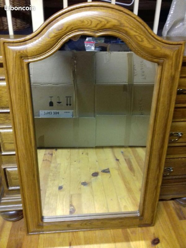 Commode en chêne + miroir (image 4)