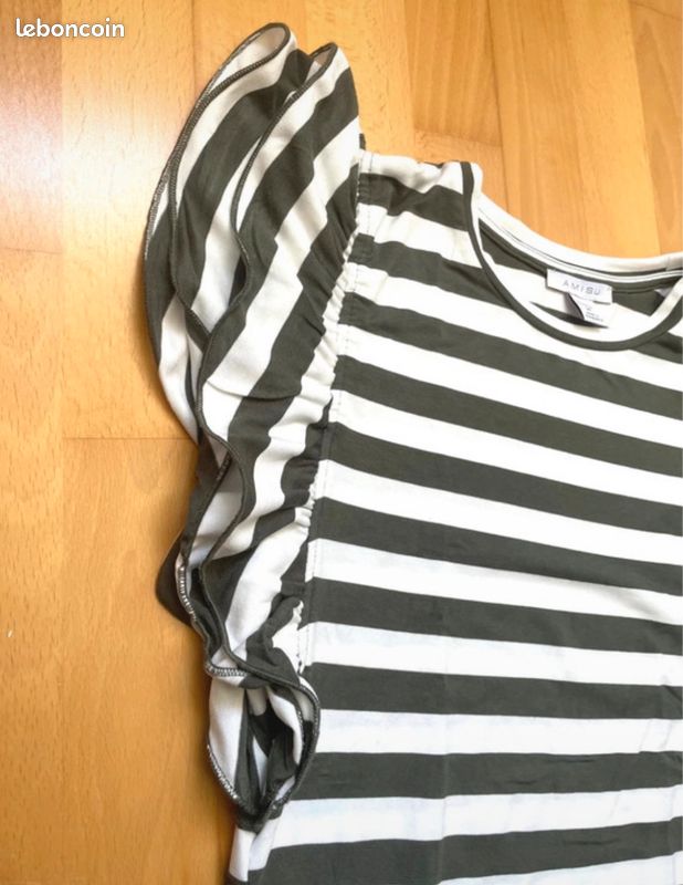 TEE shirt neuf M Newyorker Rayures kaki (image 5)