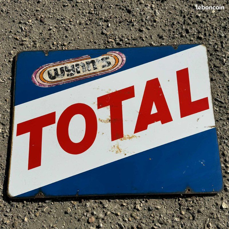 Plaque émaillée Métal – Total Qualité Française, Décor Vintage