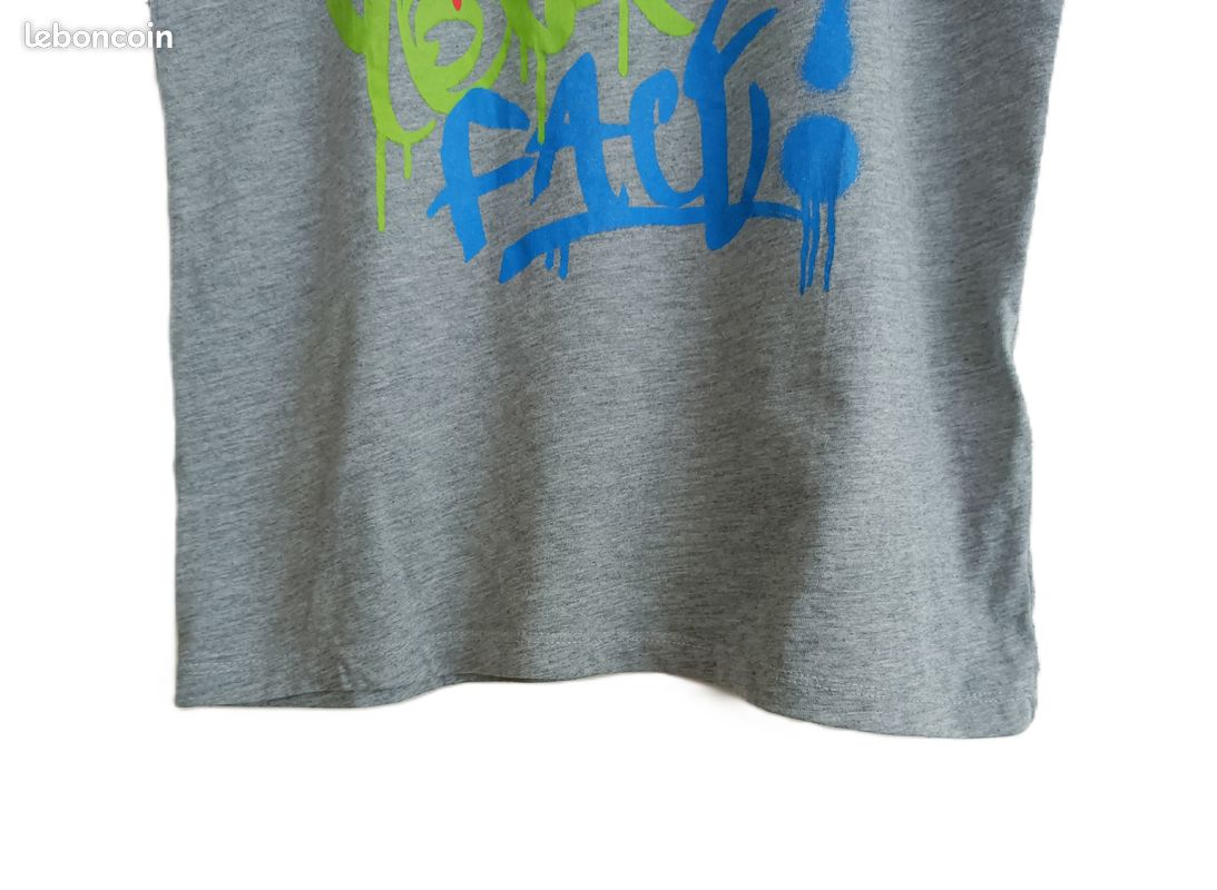 T shirt gris imprime Bart Simpson. H&M. Taille 11 / 12 ans (image 3)