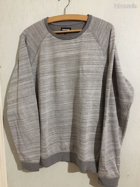 Sweat gris chiné / Taille M (image 1)