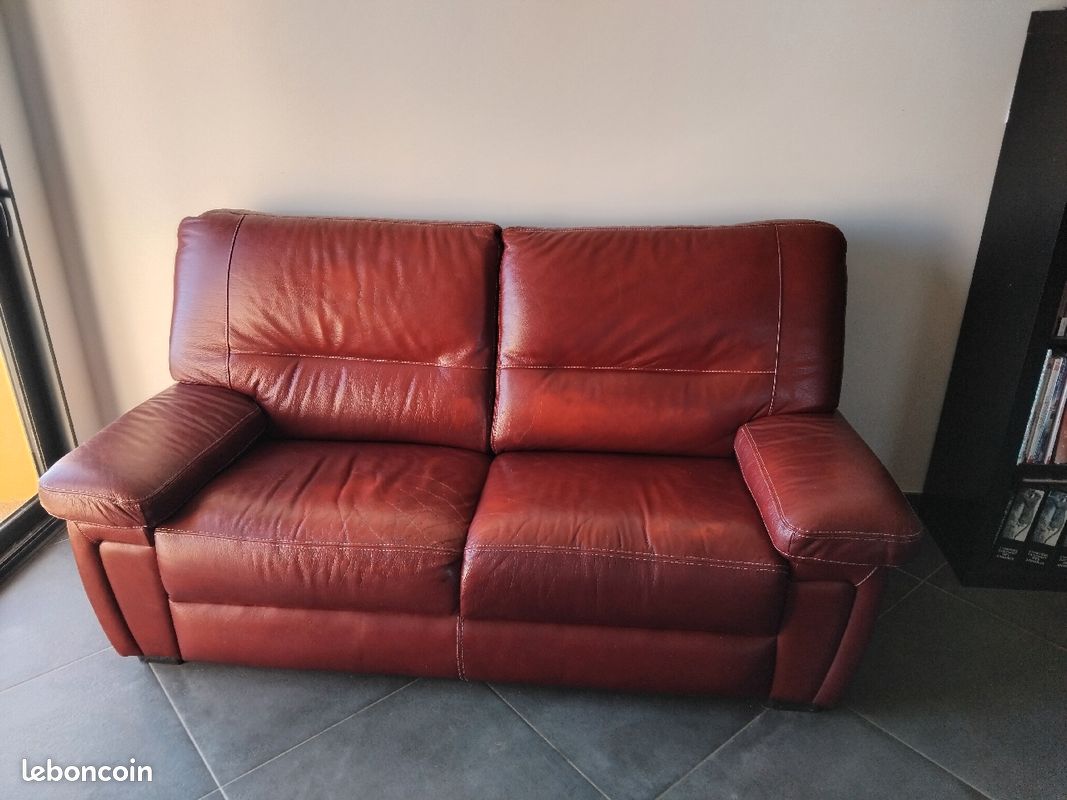 Lot de 2 canapés en cuir (image 1)