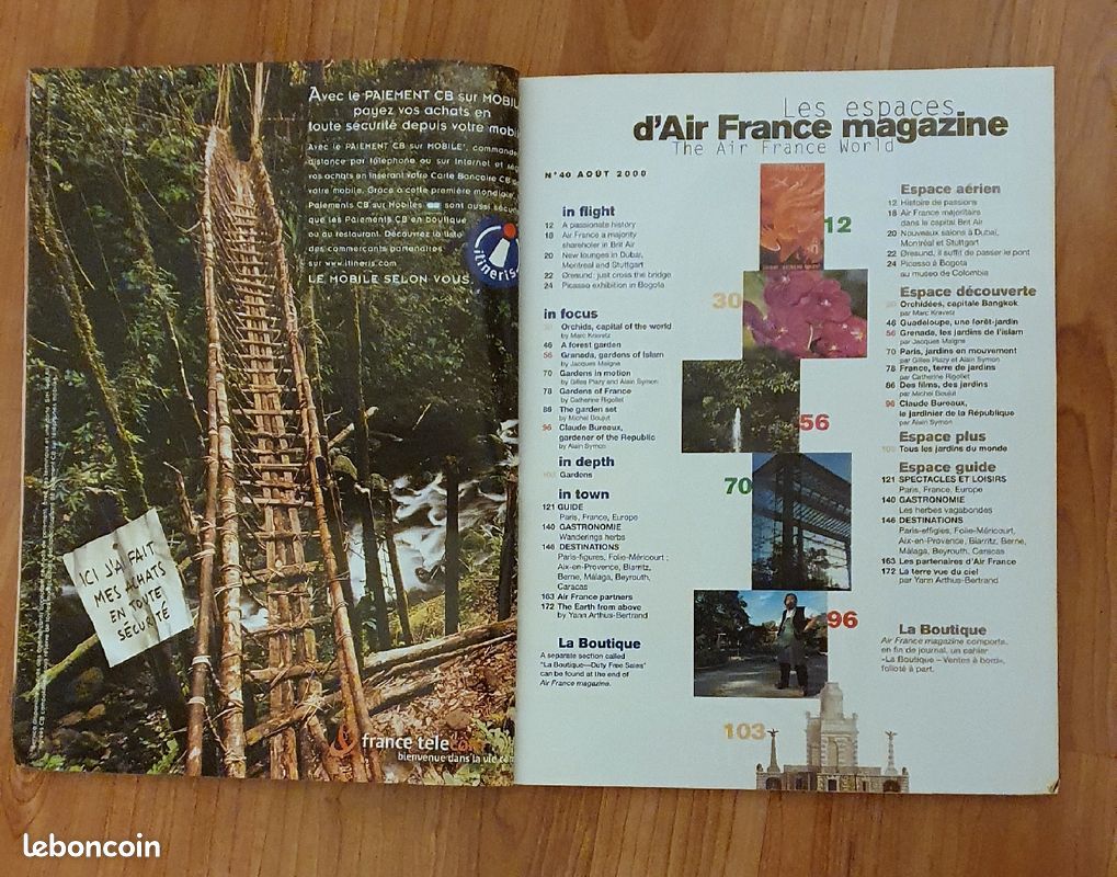 Air France Magazine- n° 33 , 34, 40 & 42- année 2000 (image 7)