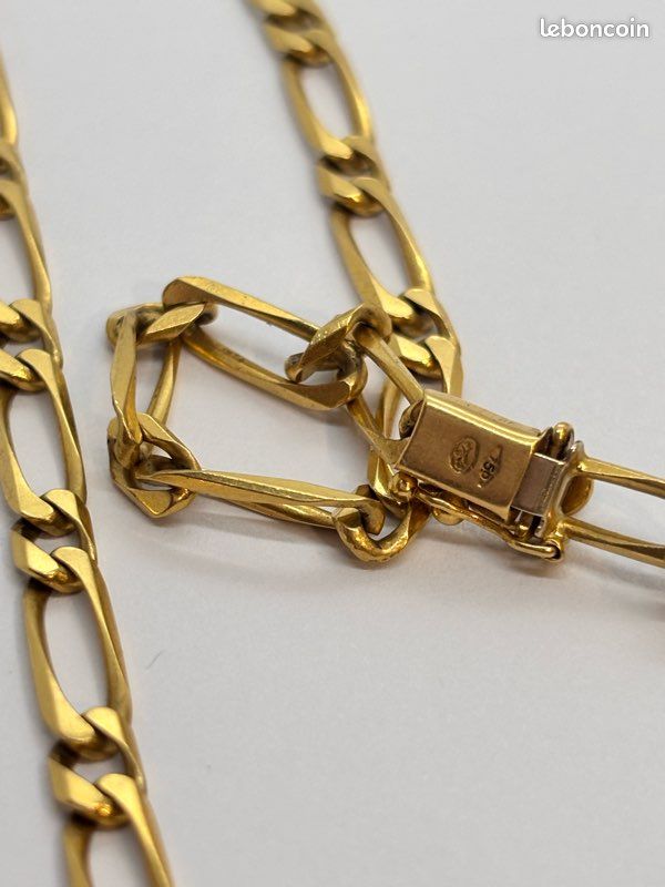 Chaîne De Sûreté En Or 18 Carats - Réf. 695 - Longueur 50 Mm - Occasion