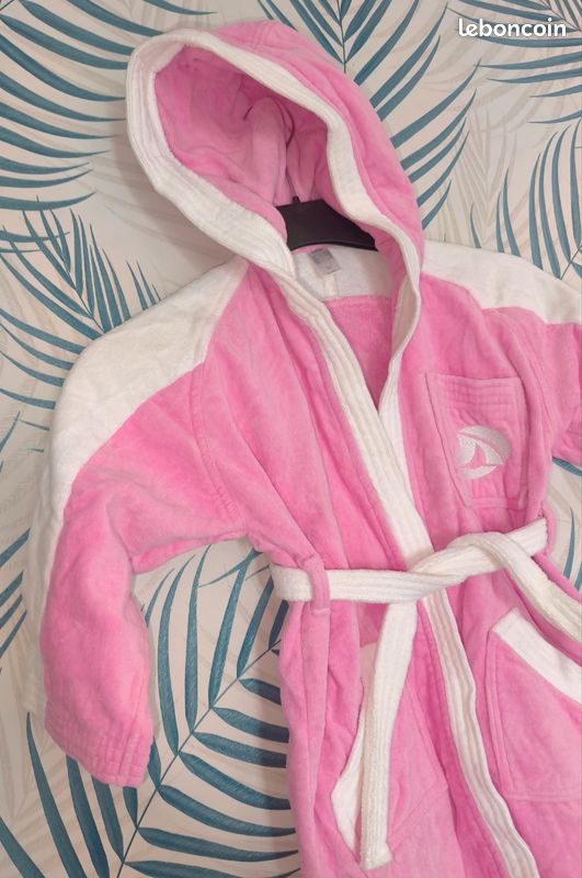 🌸 Peignoir Rose/blanc Tribord Decathlon ans 🌸 Linge de