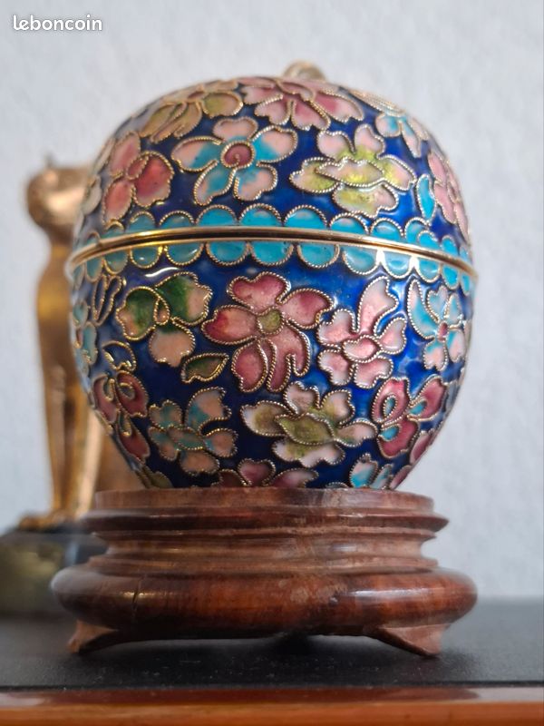 Boîte en émail cloisonné en forme de pomme 🍏 (image 3)