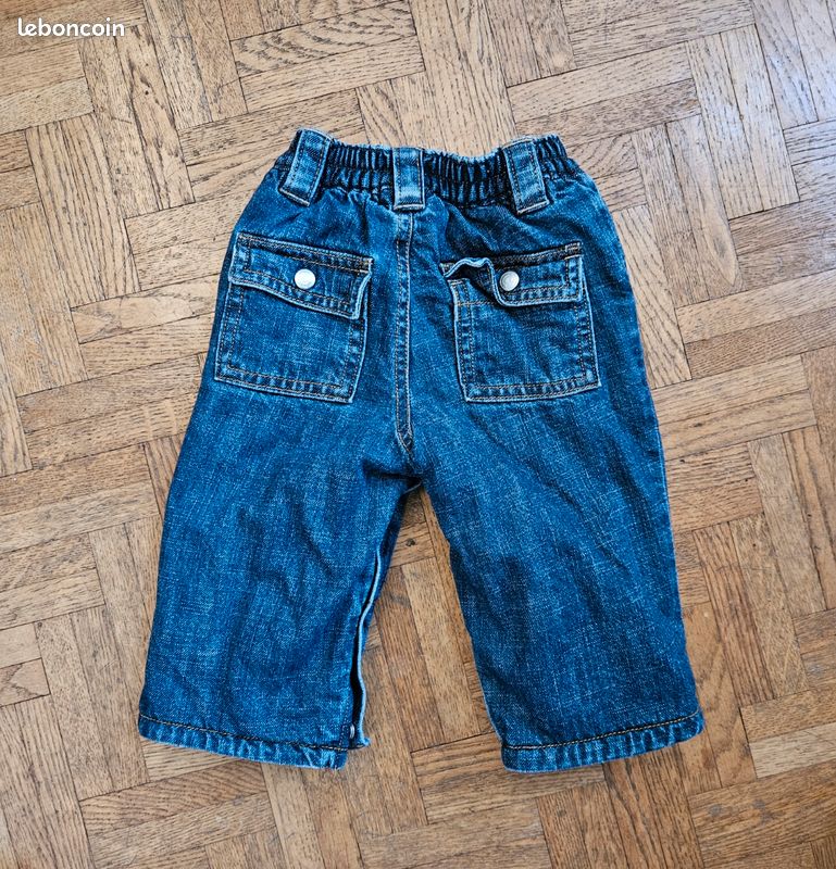 Pantalon bébé GAP - 6/12mois - denim (image 2)