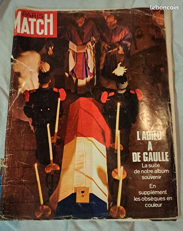 Lot Paris Match HISTORIQUE N°1124+1125+1591 De Gaulle (image 3)