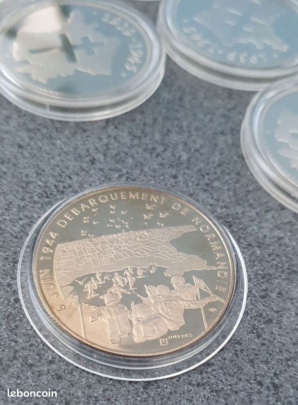 Pièce De Monnaie Défi Seconde Guerre Mondiale 80e Anniversaire Jour J Avec Boîte Plastique