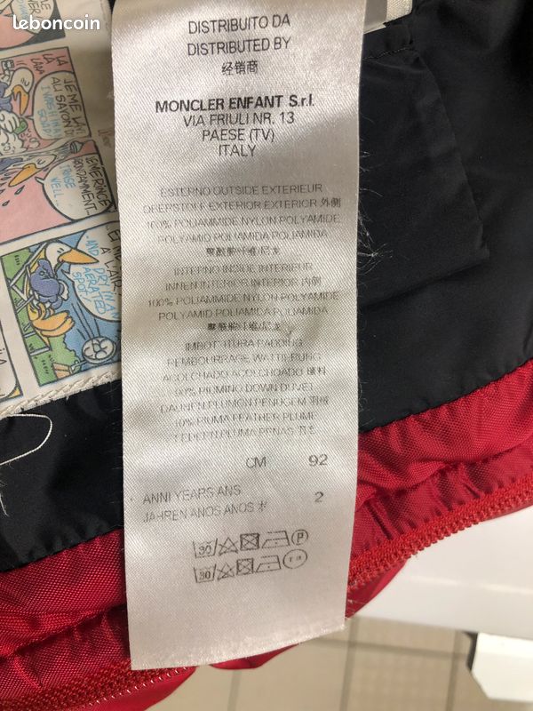Doudoune enfants moncler 92 cm (image 2)