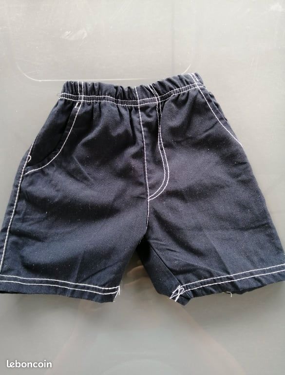 Short 3 mois bleu (image 1)