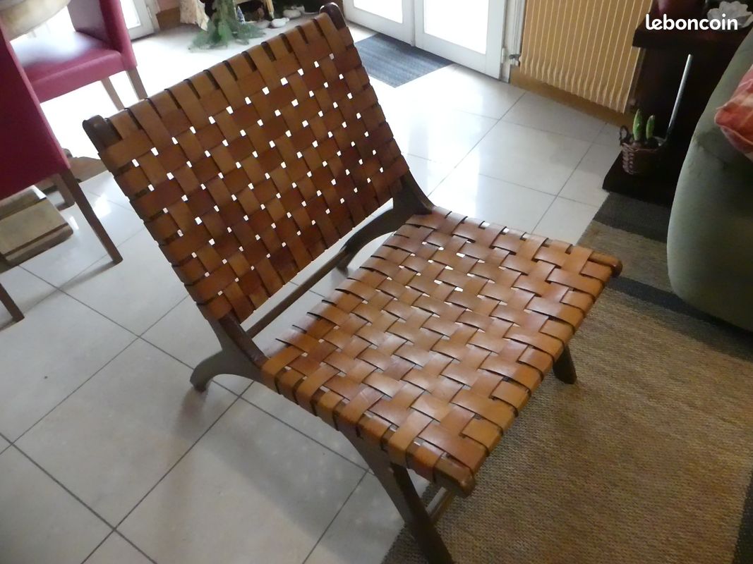 Fauteuil cuir africain (image 1)