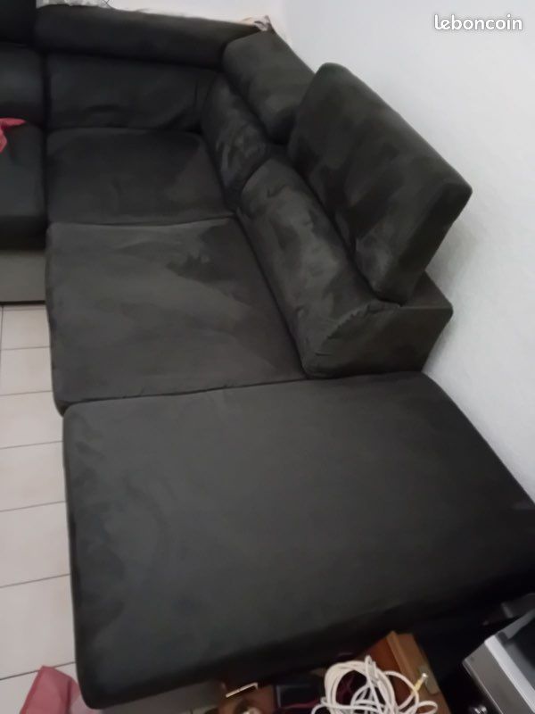 Canapé noir-gris (image 4)