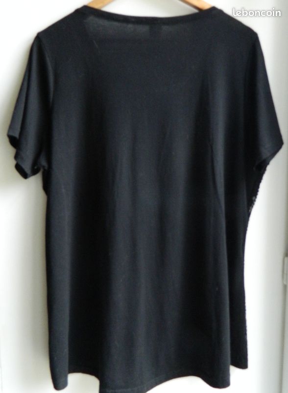 T shirt manches courtes à sequins 